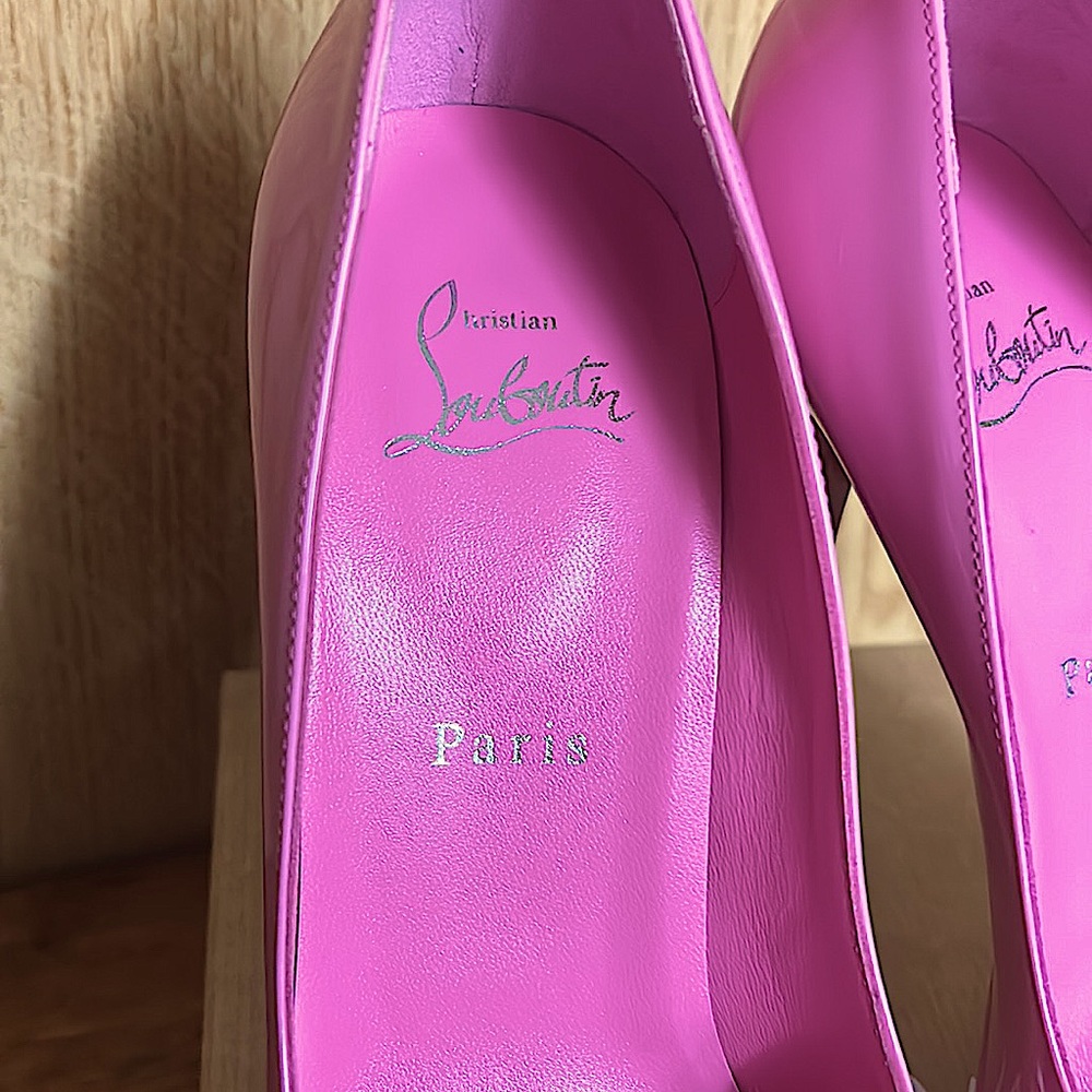 Christian Louboutin Pink Dolly Patent Leather Pumps Size 39 Barbie - Picture 8 of 12